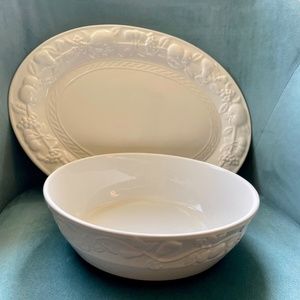 Fruitful Design Serving Platter and Bowl